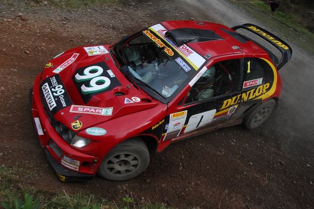 Burton and Rogerson in action on last year's Somerset Stages
