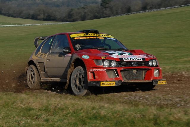 Burton and Rogerson on their way to winning the Wyedean rally in 2008